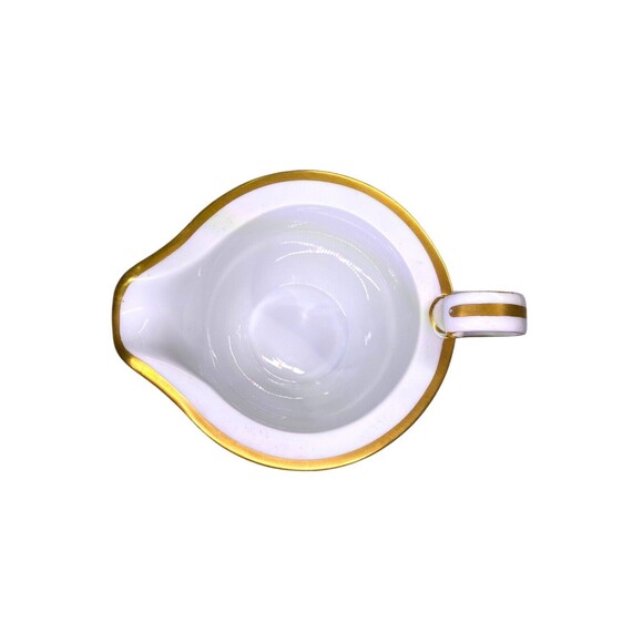 Noritake Patricia Small Creamer Pitcher 4982 White w/Gold Trim - Picture 5 of 9